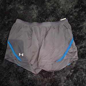 Under Armour Women's Gray Shorts with Blue Accents